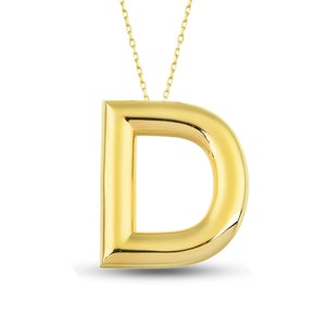Personalized Gold Necklace Initial Sterling Silver Necklace Letter Necklace image 2
