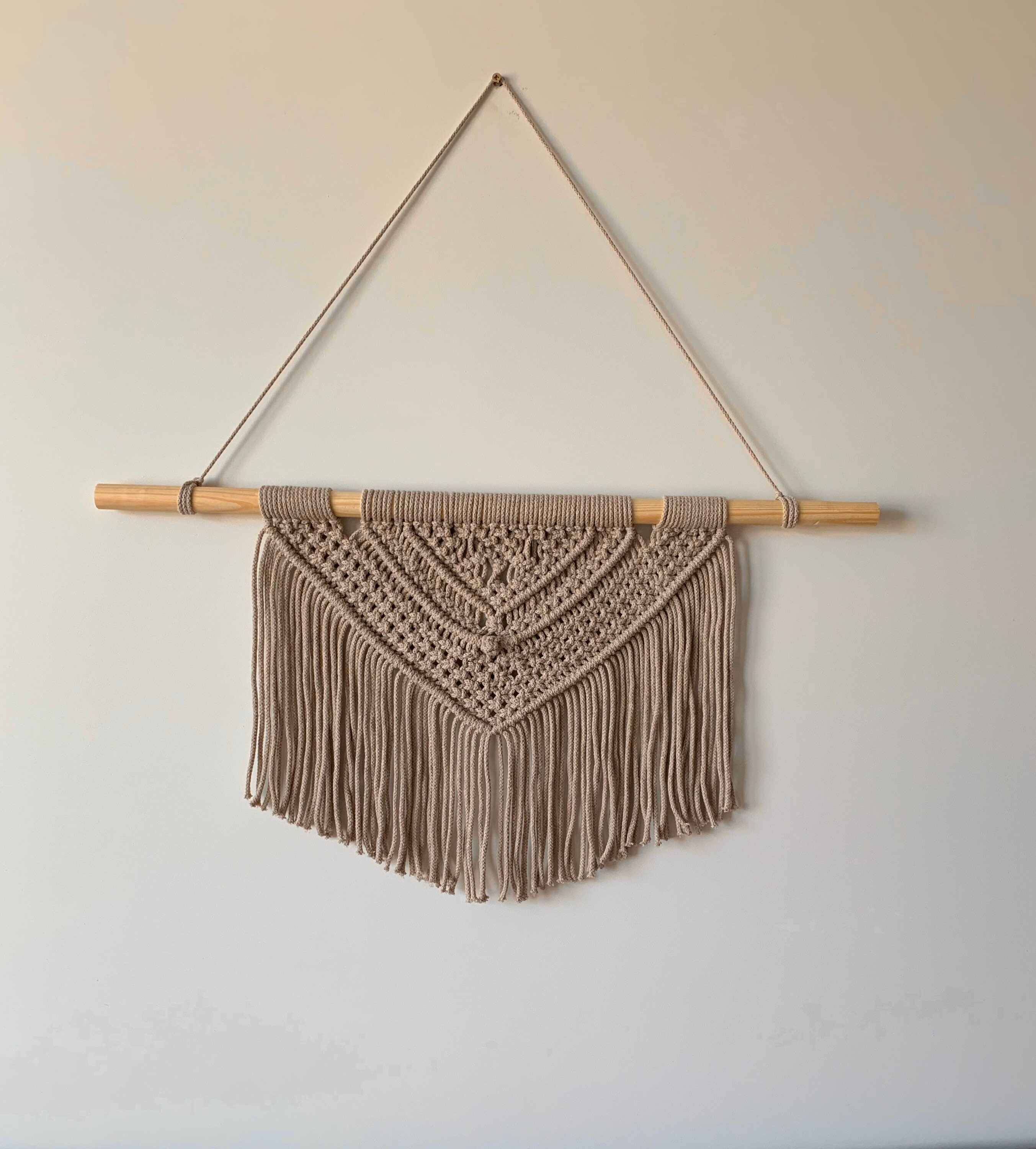 Triangle Macrame Wall Hanging Modern Macrame Boho Macrame Etsy Australia