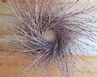 Twig Wreath, Birch Twig Wreath, Outdoor Wreath, Made in Maine