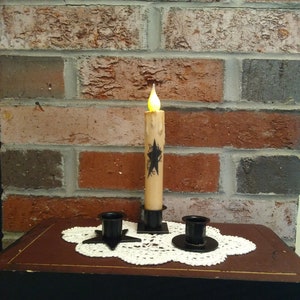 Rustic Candle, Candle with timer, Primitive Candle, Batteries and Holder included