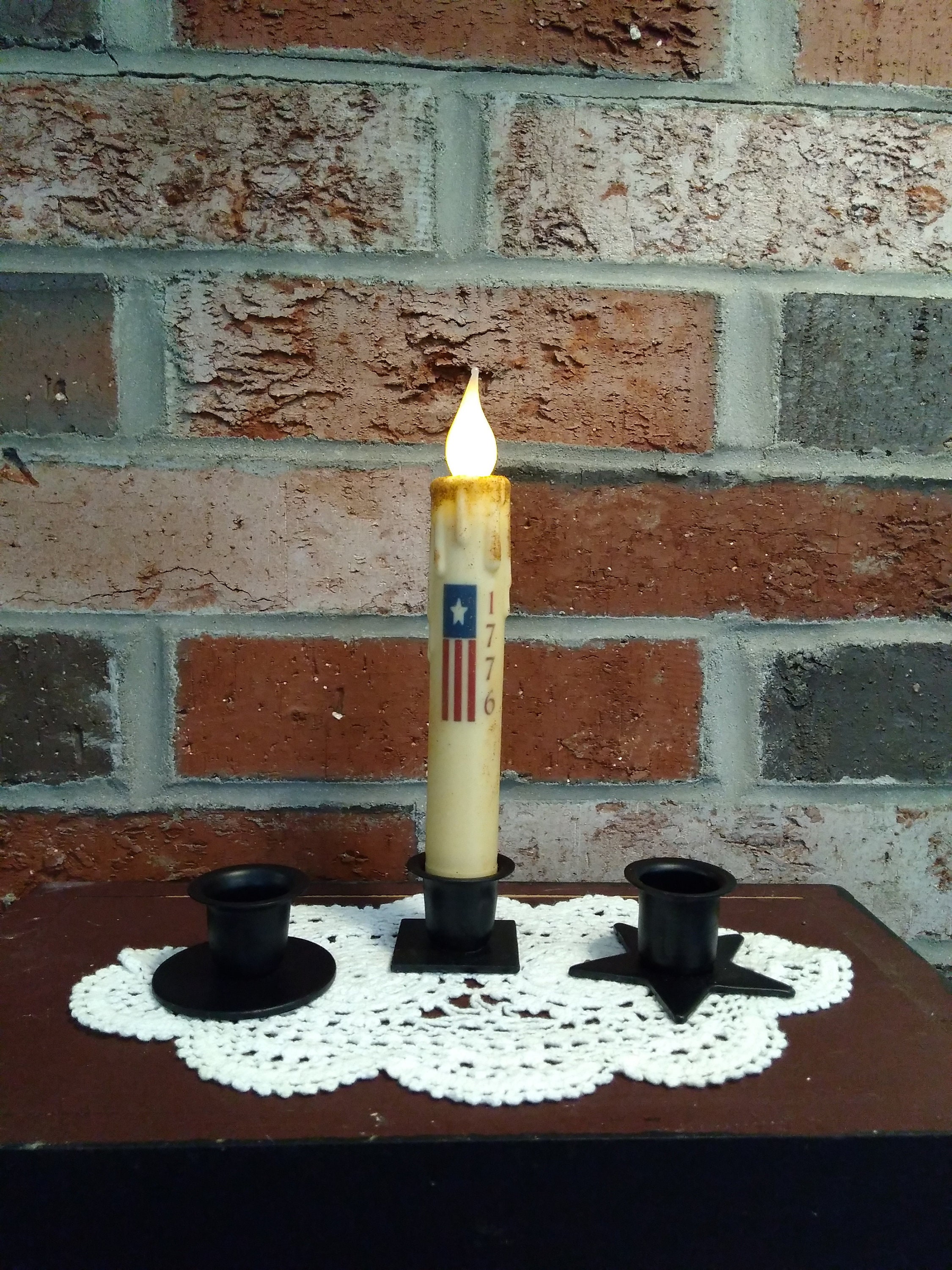 Timer Candles Battery Operated Candles Patriotic Indoor Etsy
