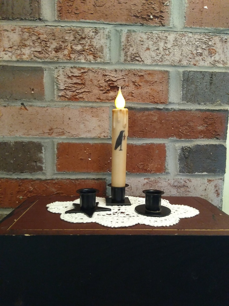Timer Candle Primitive Candle Fall Window Candlebattery Etsy