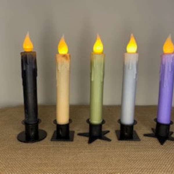 Timer Taper Candles, Plain Color Candles, Window Candles, Home Decor Candles, Night Light Candles