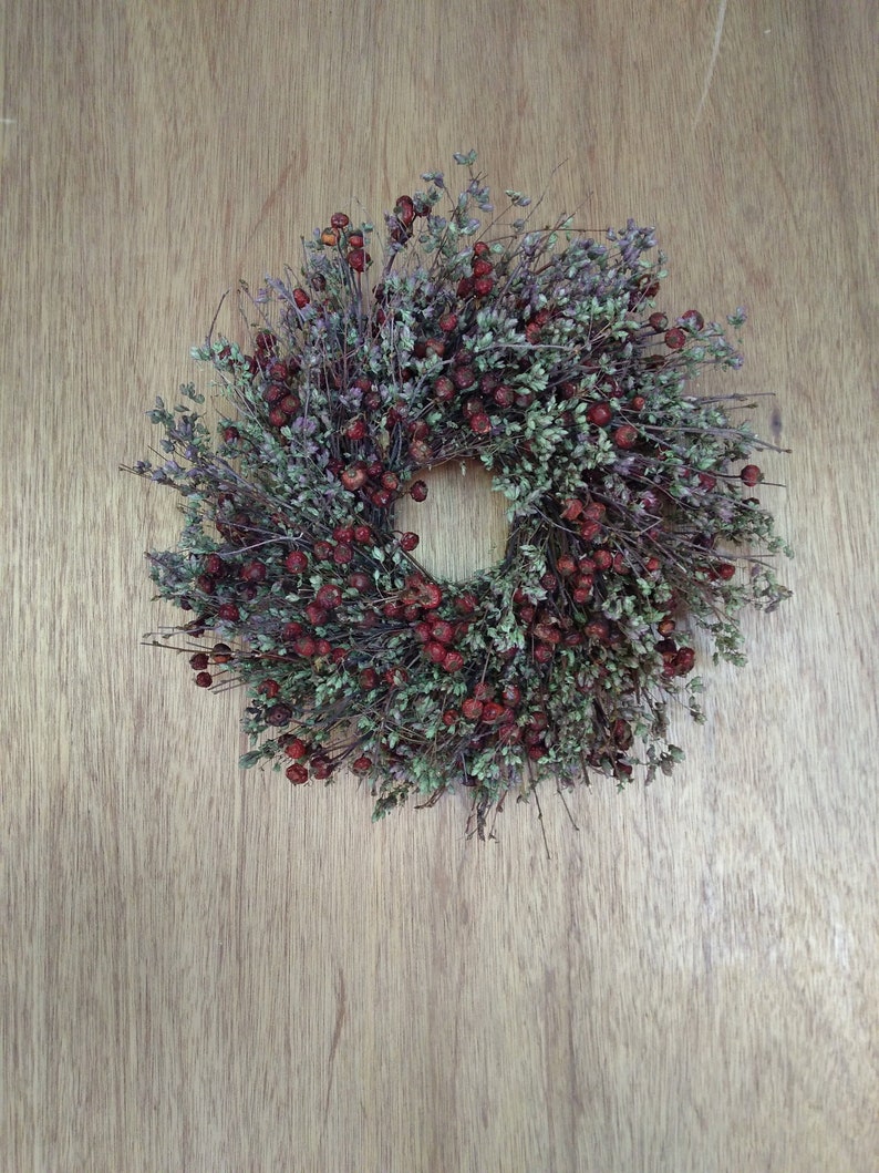 Dried Wreath Rose Hip Twig Wreath Indoor Decor Etsy