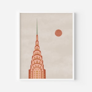 Chrysler Building Art Print: Minimalist New York City Illustration