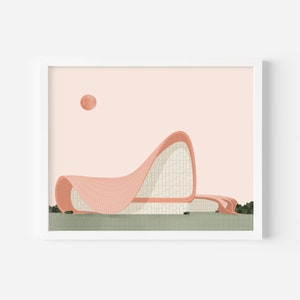 Heydar Aliyev Center Print: Zaha Hadid Architecture Illustration