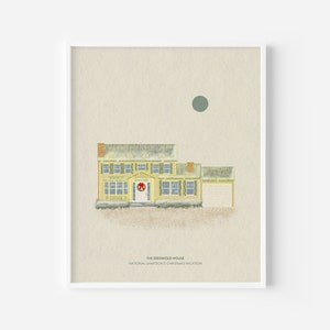 Griswold House, Christmas Vacation House, Christmas Vacation, Illustration, Architecture, Wall Art, Home Decor, National Lampoon, Christmas