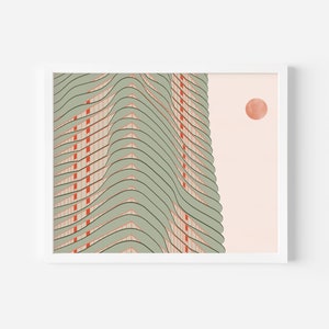 Aqua Tower Chicago Print: Modern Architecture Illustration