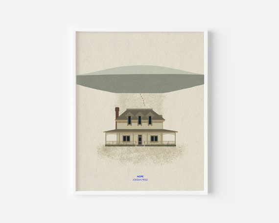 Jordan Peele's Nope Illustration: Spooky Film Art Print