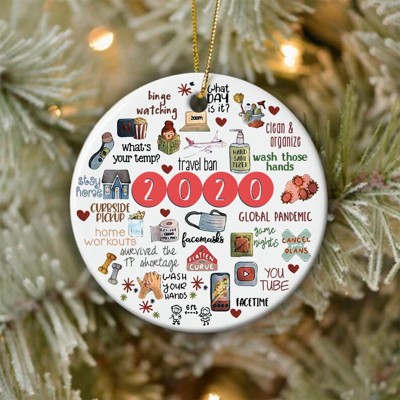 2020 Memories Round Ceramic Ornament Pandemic Ornament Etsy