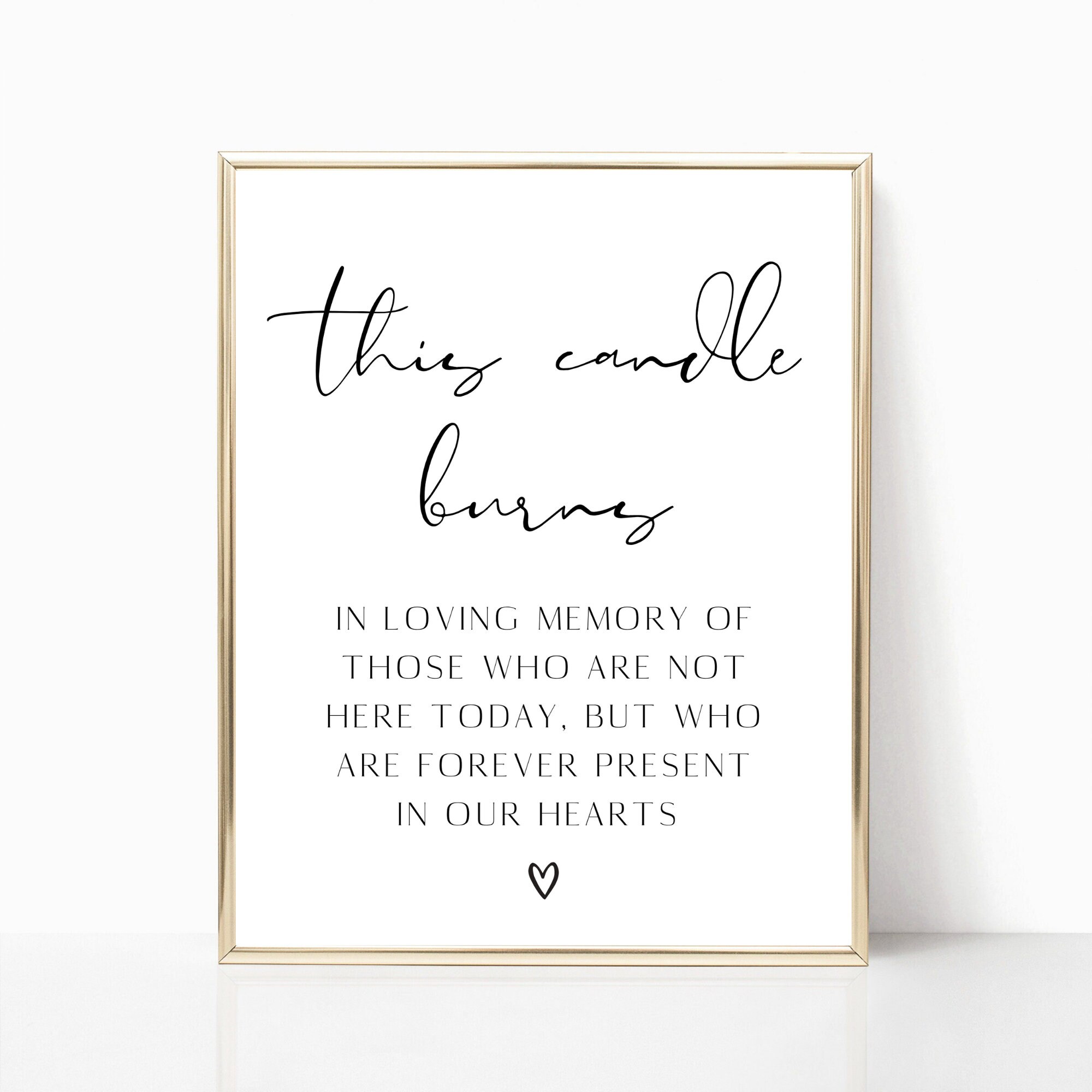 This Candle Burns In Loving Memory WEDDING SIGN PRINTABLE Etsy