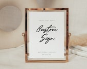 Modern Wedding Sign Template, 5x7, Editable Modern Wedding Sign - Bridal Shower sign - Engagement Poster - Minimalist