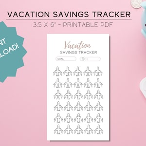 A6 Urlaubssparkalender, Challenge, 15 x 3,5 Zoll druckbare Spar-Challenge, A6 Kassenbuch & Umschlag, Finanzplaner, druckbare PDF