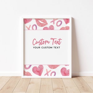 Galentine&#39;s Party Custom Sign, Editable Template, Valentine&#39;s Party Poster 8 x 10, Friends Valentine Party, Galentine Party Decor,  PP112