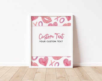 Galentine's Party Custom Sign, Editable Template, Valentine's Party Poster 8 x 10, Friends Valentine Party, Galentine Party Decor,  PP112
