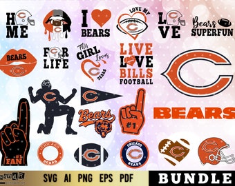 Chicago Bears Svg Etsy