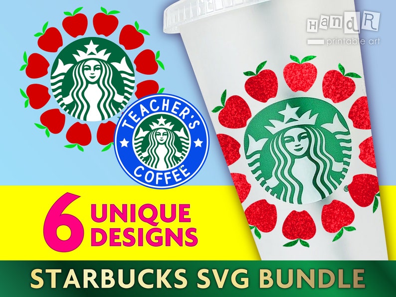 Download Print Starbucks Coffee bundle SVG file Teachers Starbucks | Etsy