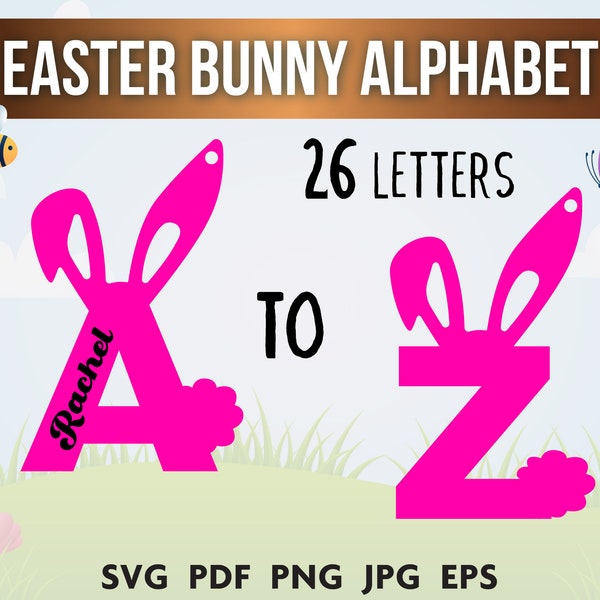 Bunny Letters - Etsy