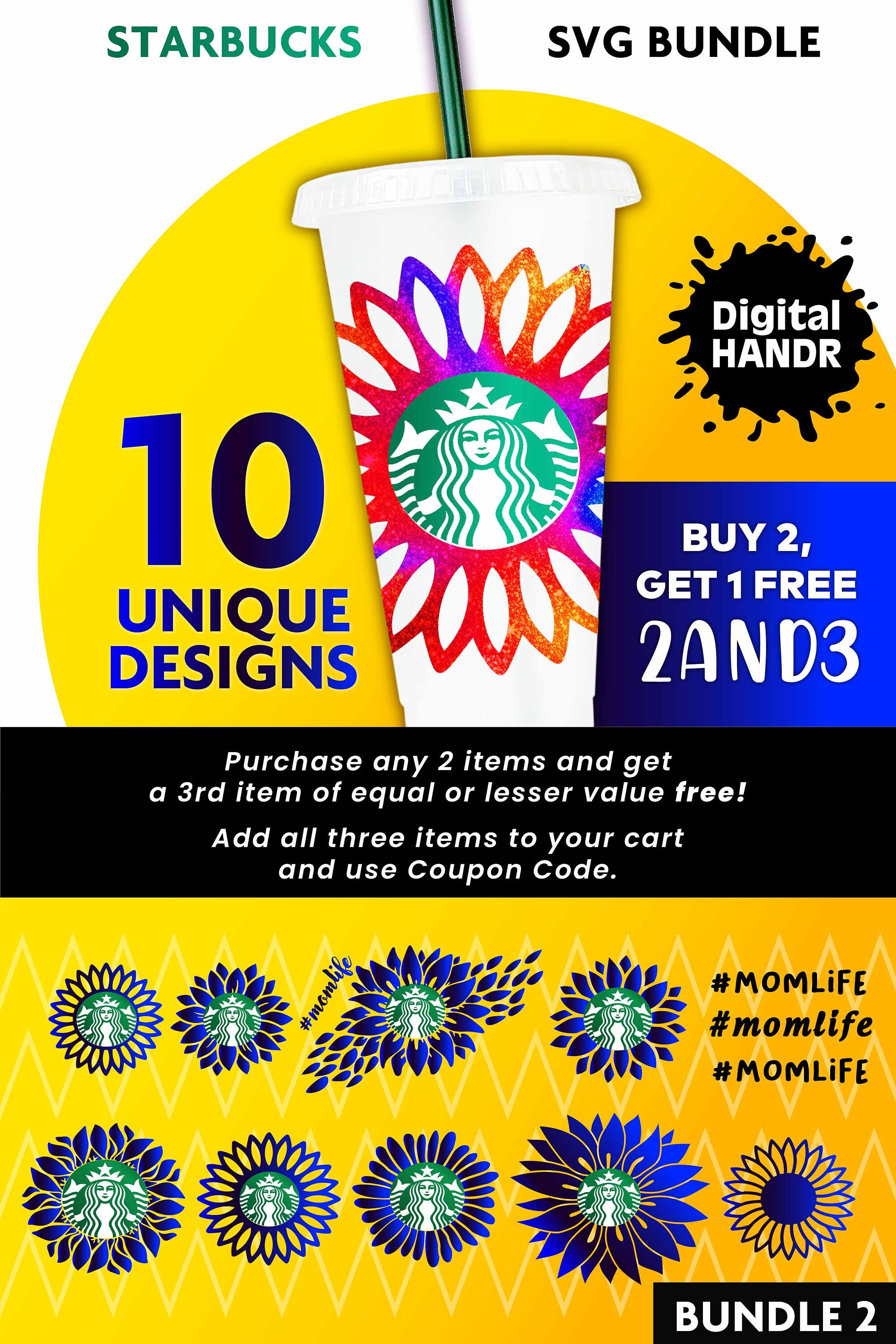 Print Starbucks Coffee bundle SVG file | Sunflower Starbucks coffee CUT  file | Cheetah Starbucks Logo for Silhouette Cameo or Cricut DIY