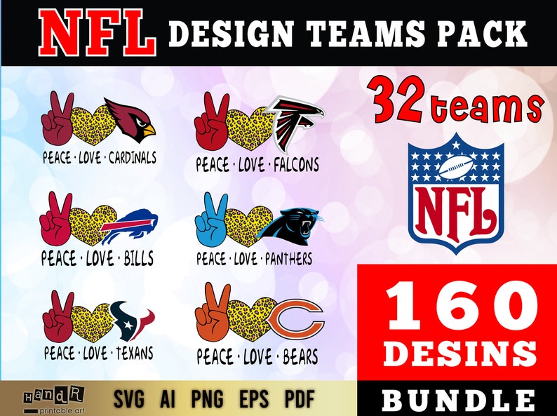 Download NFL All 32 bundle 2021 UPDATE Teams SVG All Nfl Teams Svg Nfl | Etsy