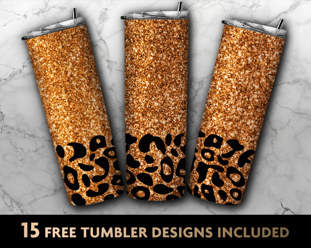 Leopard Tumbler SVG, Leopard Cheetah Print SVG for Tumbler, 20oz and