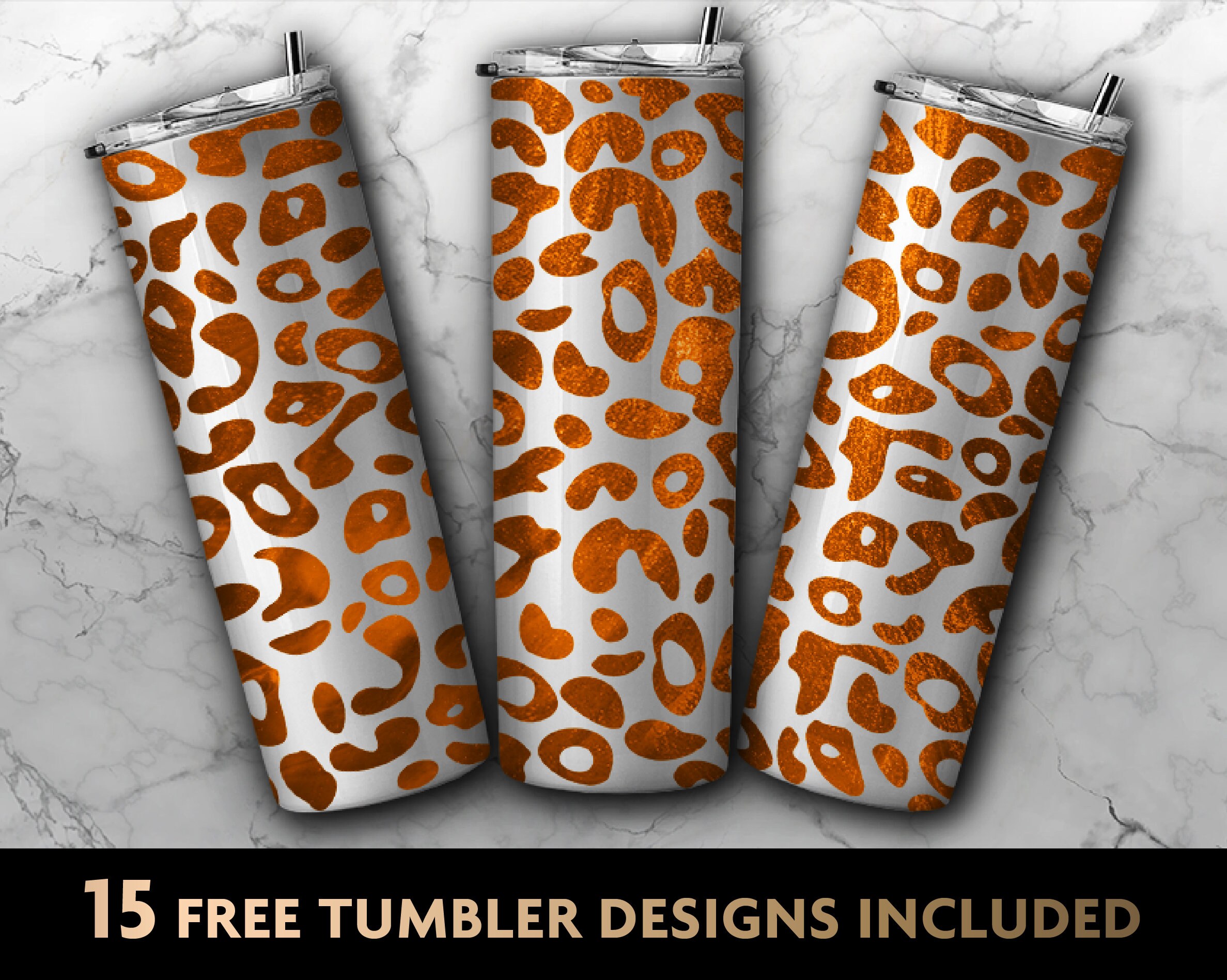 Leopard Cheetah SVG for Tumbler 20oz and 30oz Skinny - Etsy