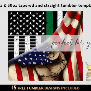 Patrol Green Stripe USA Flag Sublimation Designs, Military Park Ranger Border Downloads - Skinny Tumbler 20oz Design - PNG Commercial 2021