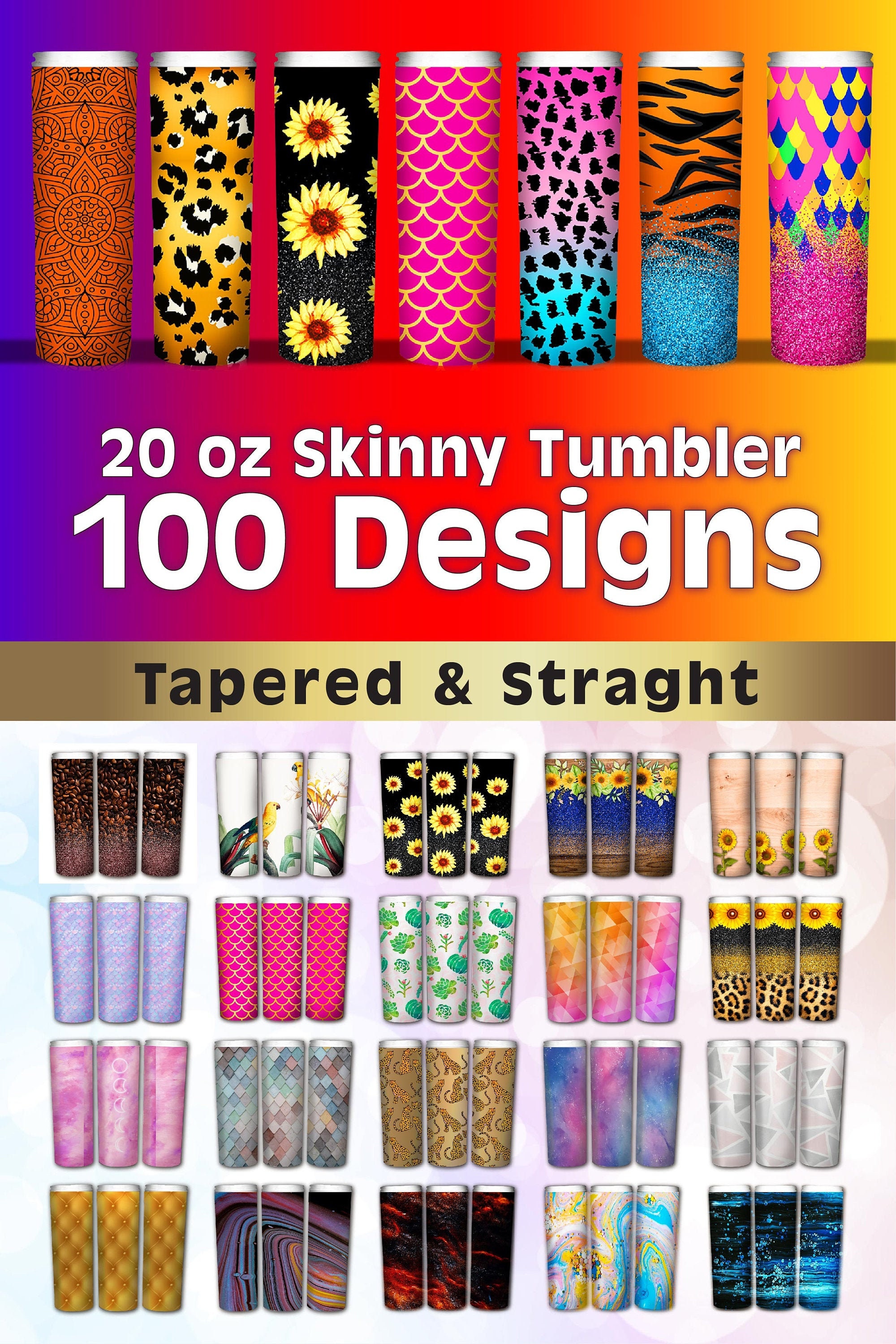 Trending 100 Bundle Skinny Tumbler Sublimation Design Png - Etsy Australia
