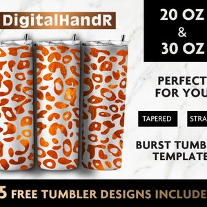 Leopard Cheetah SVG for Tumbler 20oz and 30oz Skinny - Etsy