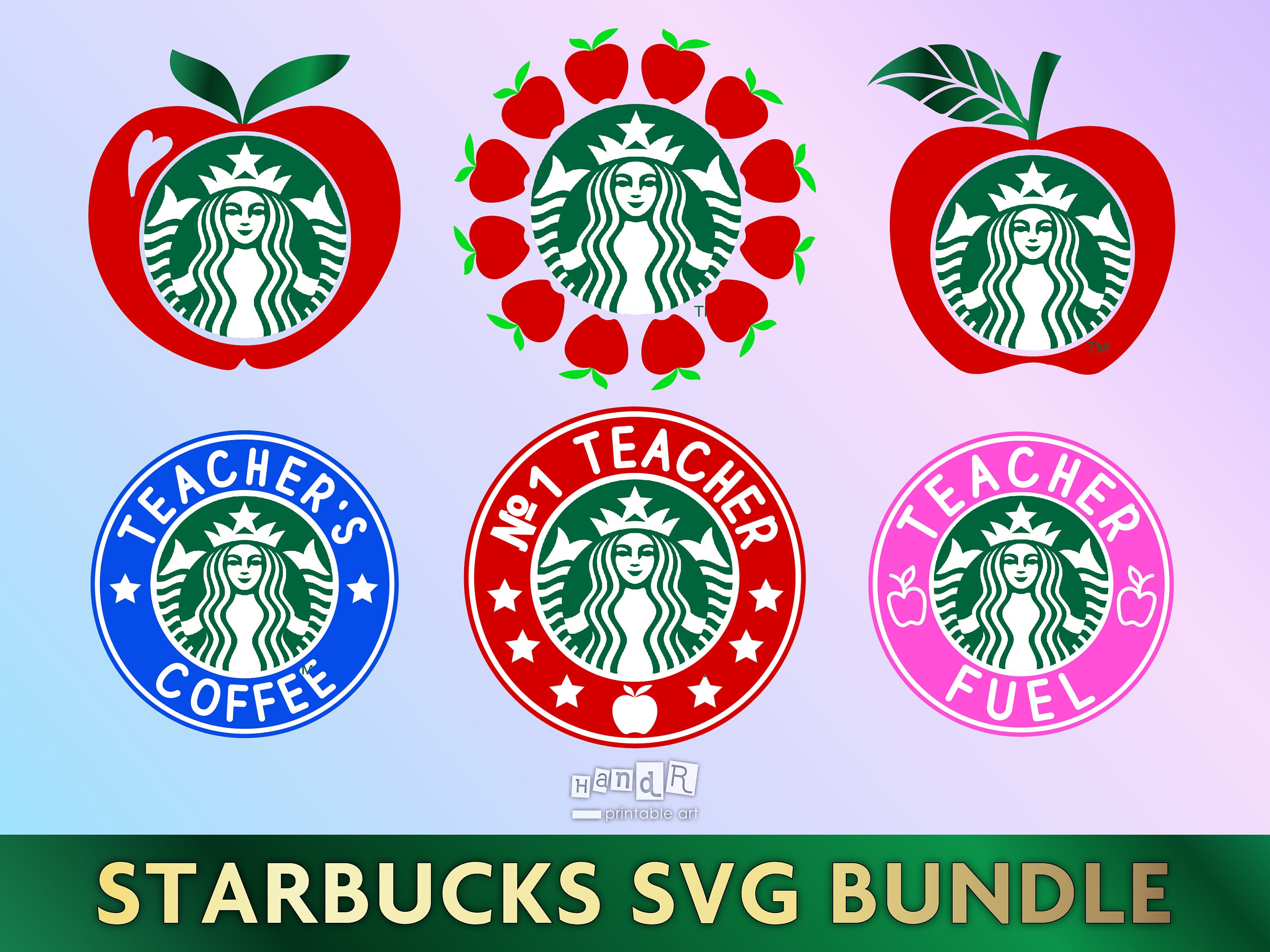 Download Print Starbucks Coffee bundle SVG file Teachers Starbucks ...