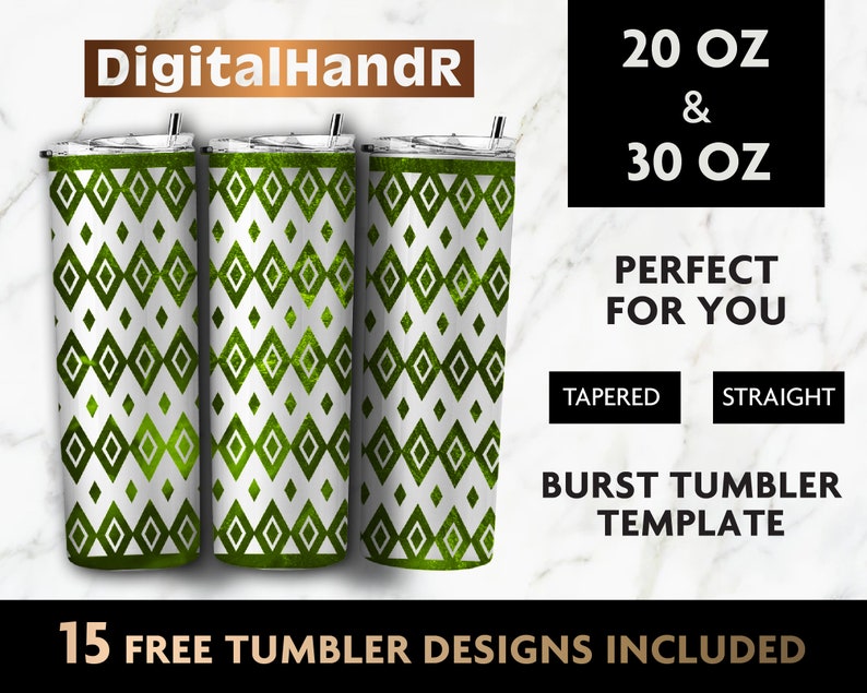 Tangram Tumbler Template SVG Chevron Pattern Template SVG 20 - Etsy