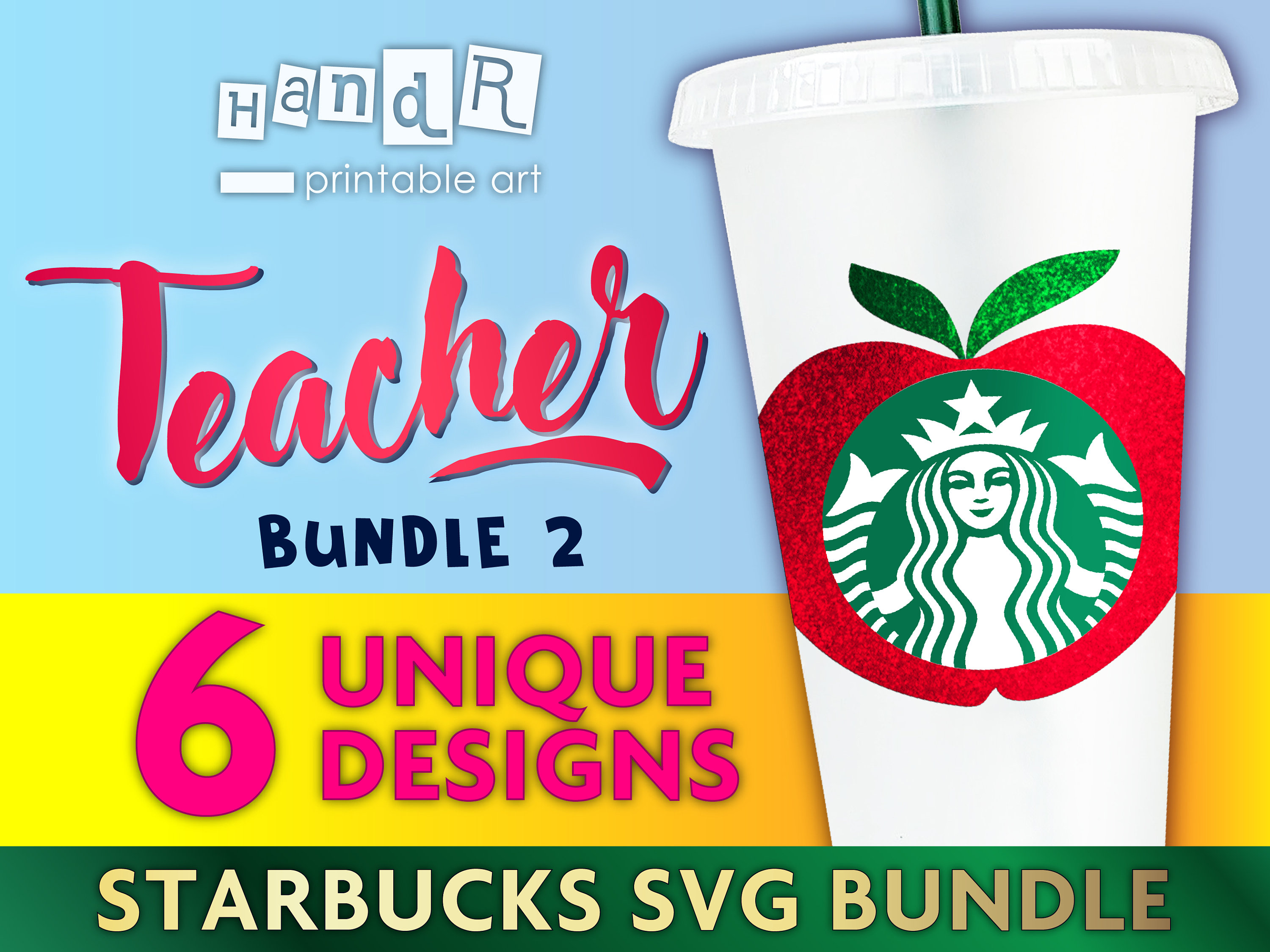 Download Starbucks teacher bundle SVG file Teachers Starbucks coffee | Etsy