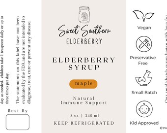 Organic Elderberry Syrup-Maple (Baby/Vegan)