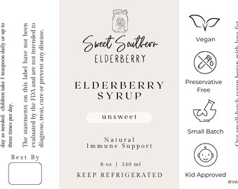 Organic Elderberry Syrup-Unsweet