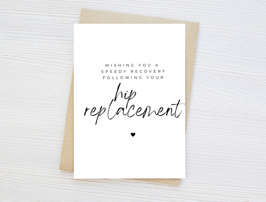 Hip Replacement Get Well Soon Card Hip Operation Recovery Etsy UK