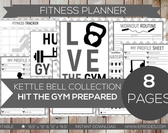 Fitness Planner | Binder | Organizer | Record Keeper (Editable)
