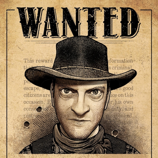 Personalized Wanted Poster. Custom portrait with vintage engraving style illustration. Western or pirate, choose your side !