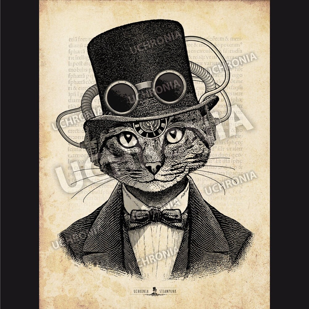 Steampunk Top Hat Drawing