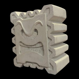 Solid Concrete THWOMP - 5 x 5" 1/2" x 3" - Doorstop - Bookend - Garden Decor