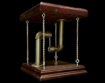 Tensegrity Table- Levitating Plant Stand- Steam Punk Physics Gift- Display Pedestal- Optical Illusion- Nerd Decor- Impossible Art