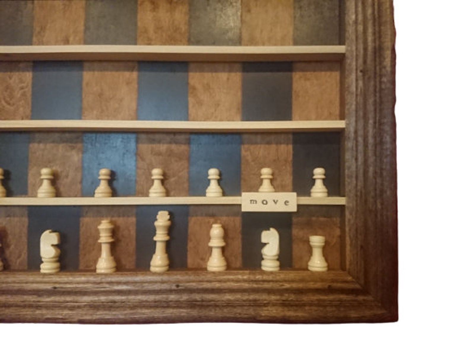 Vertical Chess Set Large Wall Mounted Wooden Game Board Etsy UK