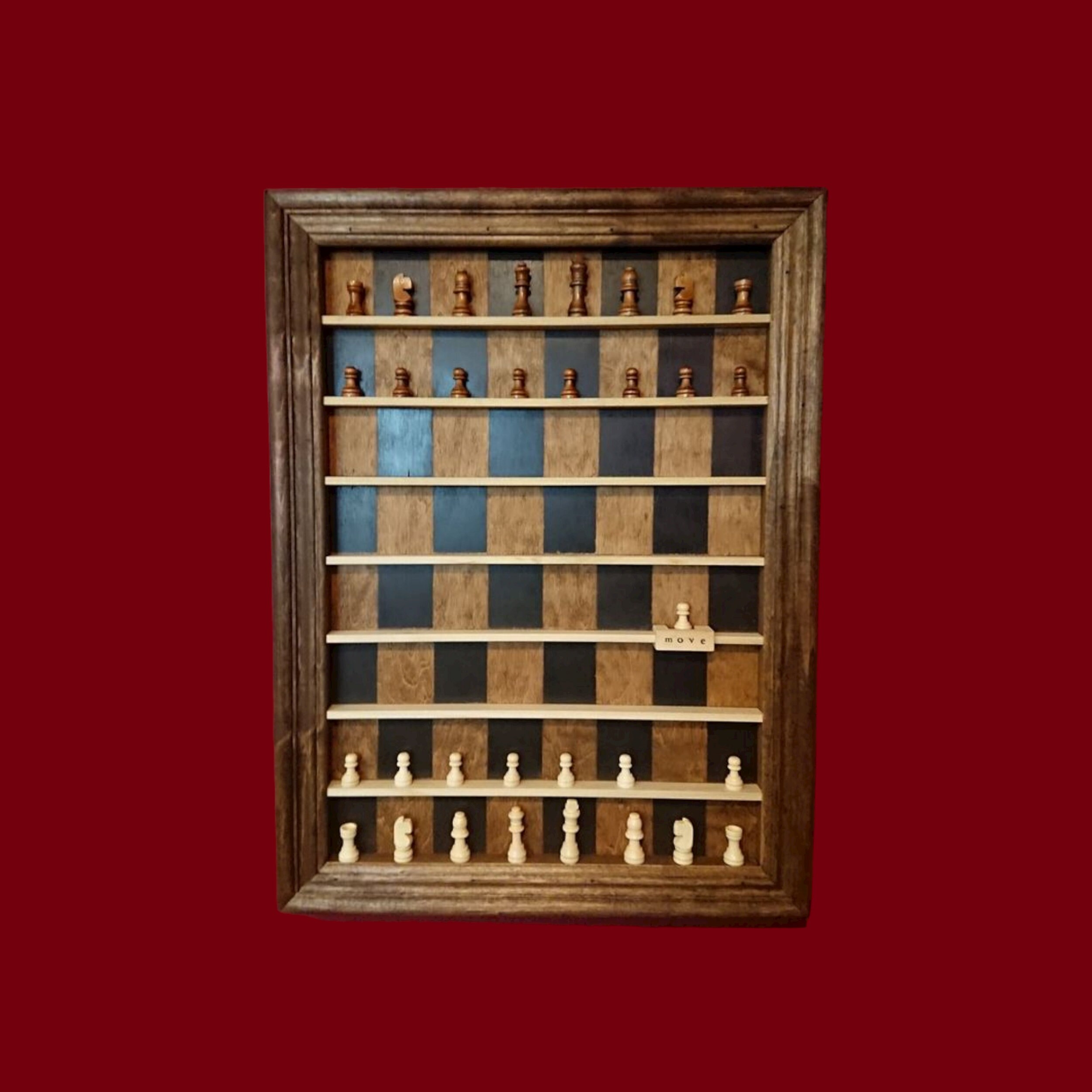 Vertical Chess Board Large Wall Mounted Wooden Game Board - Etsy UK