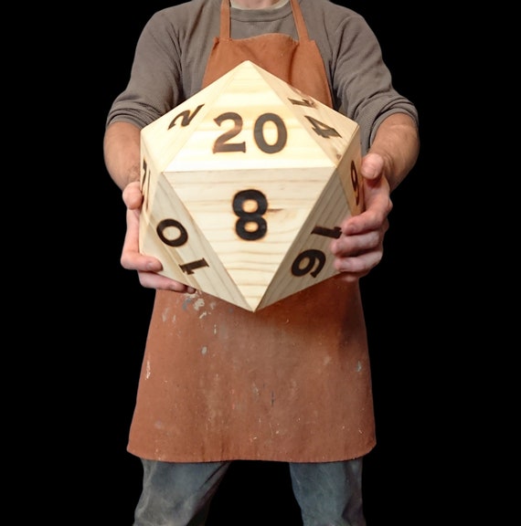 Massive D20 Giant Twenty Sided Dice With Numbers Scorched on With