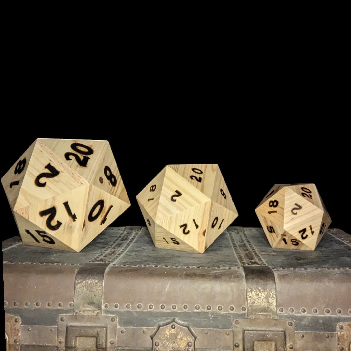 Massive D20 - Giant Twenty Sided Dice With Numbers Scorched on