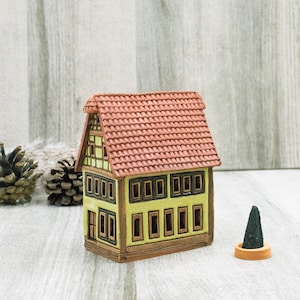 Räucherstäbchen Halter Miniatur Rothenburg ob der tauber Haus Ästhetisches Zimmer Dekor, Räucherofen Eschefänger Haus Wärme geschenk