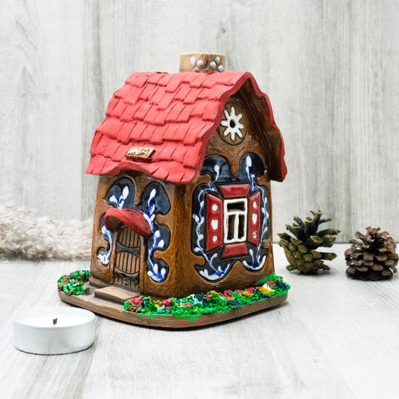 Essential Oil Diffuser Cottagecore Decor Fairy House , Ceramic Candle  Holder House Warming Gifts New Home, Fantasy Art Lake House Decor 