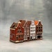Pottery handmade miniature Amsterdam house for flameless candles, Handmade ceramics tiny house aesthetic room decor  mother in law gift 