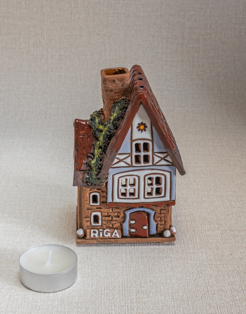 Ceramic House Tea Light Holder Decorative Night Light House Etsy
