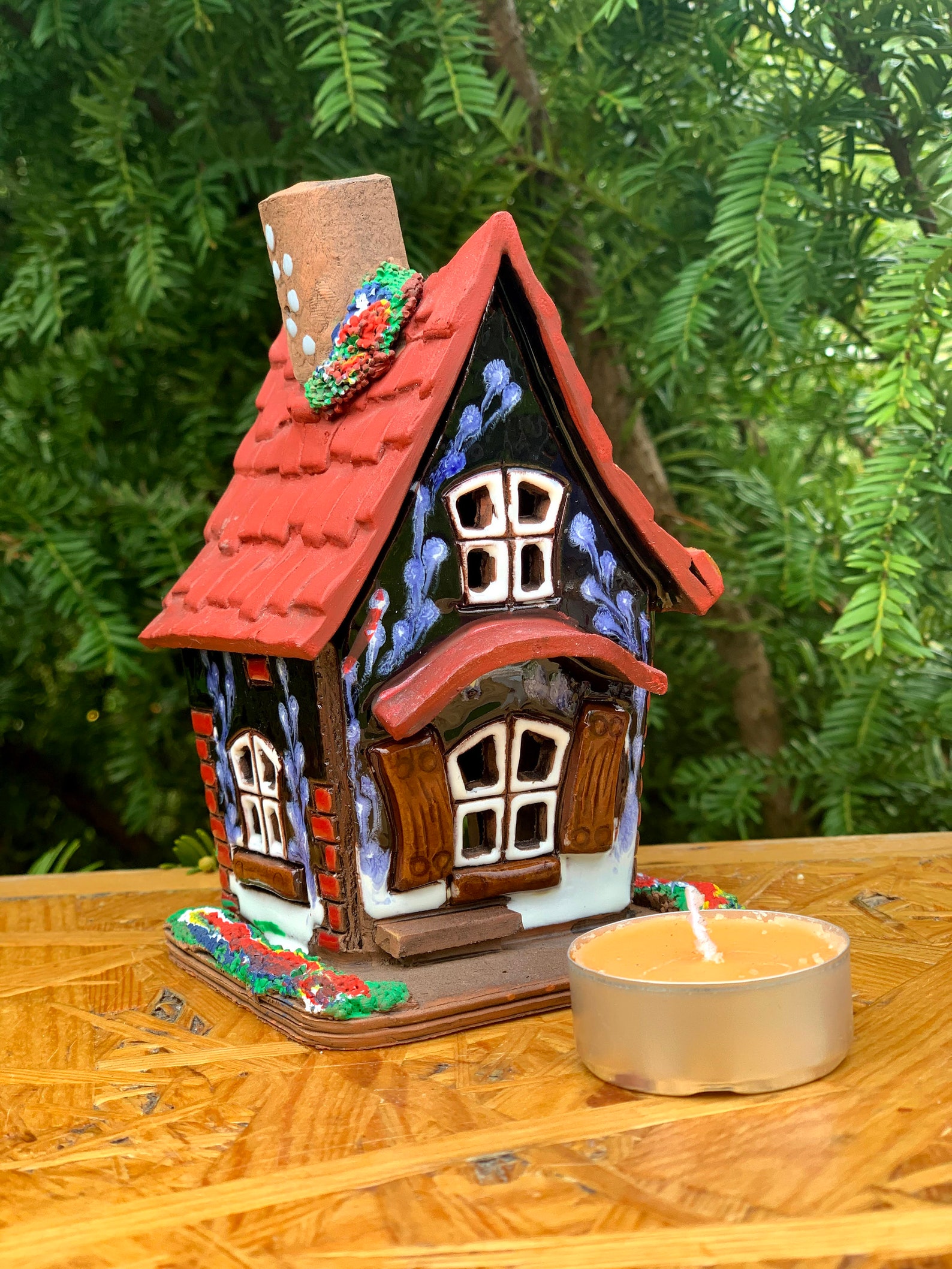 Essential Oil Diffuser Ceramic Candle Holder Outdoor Decor Etsy