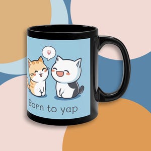 Cute Cats &#39;Born to Yap&#39; Caption, born to yap, Certified yapper, queen of yapping, yappers, yapping, voted best yapper, office talker